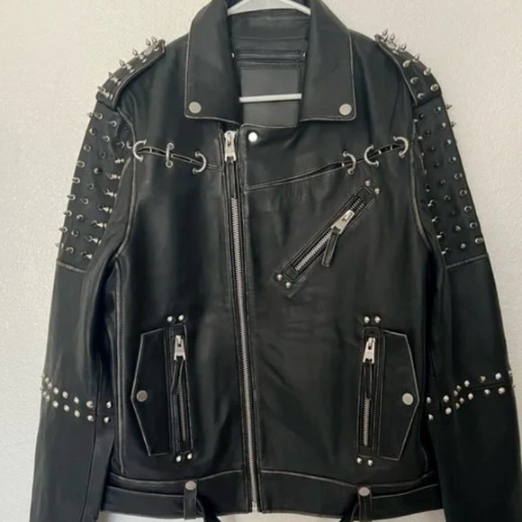 Boda Skins RARE Studded Leather Jacket - Miracle Workers edit. sz LARGE - NEW